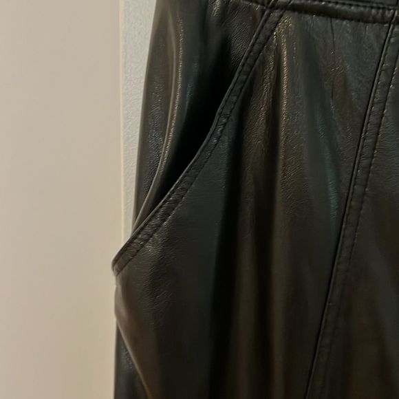 Alice & Olivia Faux Leather Black Flare Leg Corset Jumpsuit  Size 8 NWT - Picture 4 of 8